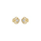 Swirl Clover Diamond Earrings 18 KT / Yellow Gold