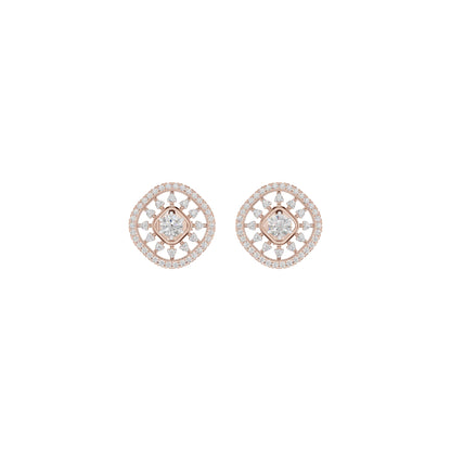 Sun Rays Diamond Earrings 18 KT / Rose Gold