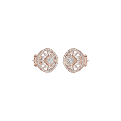 Sun Rays Diamond Earrings 18 KT / Rose Gold