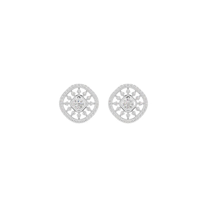 Sun Rays Diamond Earrings 18 KT / White Gold