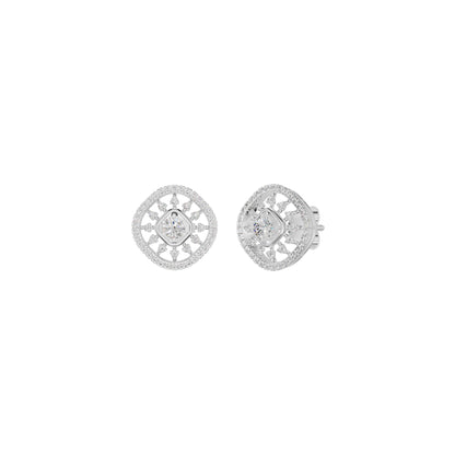 Sun Rays Diamond Earrings 18 KT / White Gold