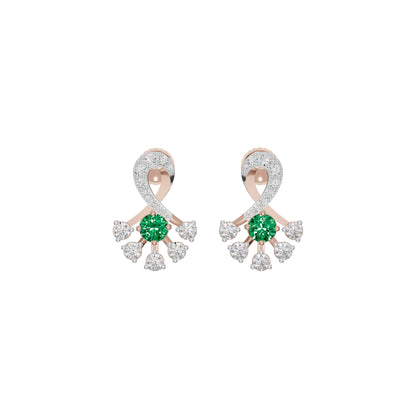 Sparkle Botanics Diamond Earrings 18 KT / Rose Gold