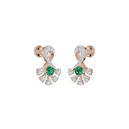 Sparkle Botanics Diamond Earrings 18 KT / Rose Gold