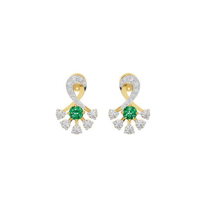 Sparkle Botanics Diamond Earrings 18 KT / Yellow Gold