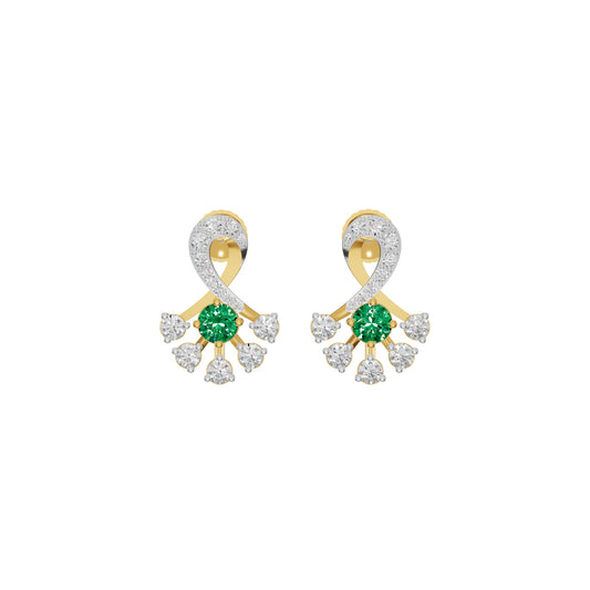 Sparkle Botanics Diamond Earrings 18 KT / Yellow Gold