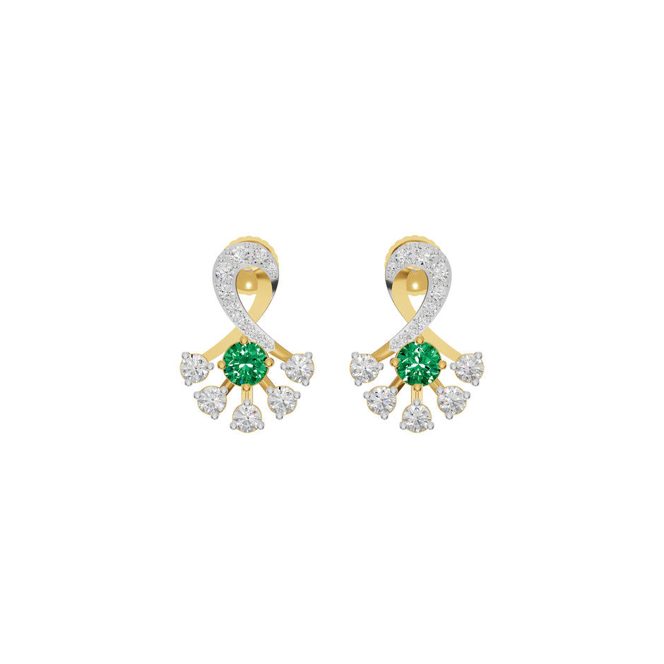 Sparkle Botanics Diamond Earrings 18 KT / Yellow Gold