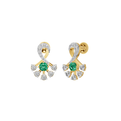 Sparkle Botanics Diamond Earrings 18 KT / Yellow Gold