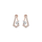 Triangular Pave Diamond Stud Earrings 18 KT / Rose Gold