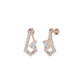 Triangular Pave Diamond Stud Earrings 18 KT / Rose Gold