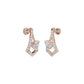 Triangular Pave Diamond Stud Earrings 18 KT / Rose Gold