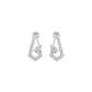Triangular Pave Diamond Stud Earrings 18 KT / White Gold
