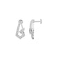 Triangular Pave Diamond Stud Earrings 18 KT / White Gold