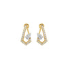 Triangular Pave Diamond Stud Earrings 18 KT / Yellow Gold
