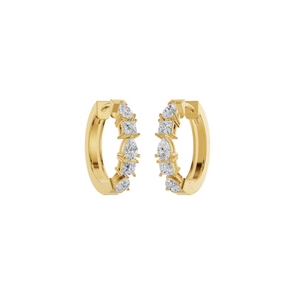 Lumi Stack Diamond Bali Earrings 18 KT / Yellow Gold