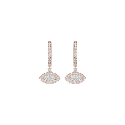 Prism Trail Diamond Drop Earrings 18 KT / Rose Gold