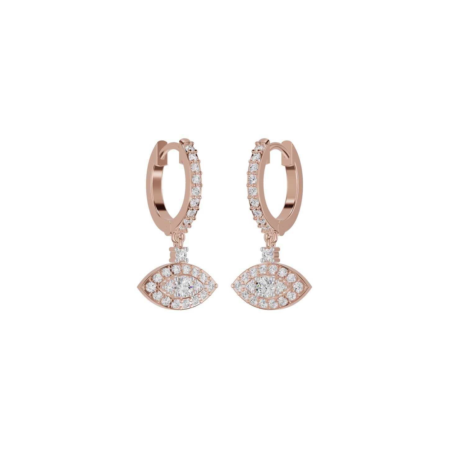 Prism Trail Diamond Drop Earrings 18 KT / Rose Gold