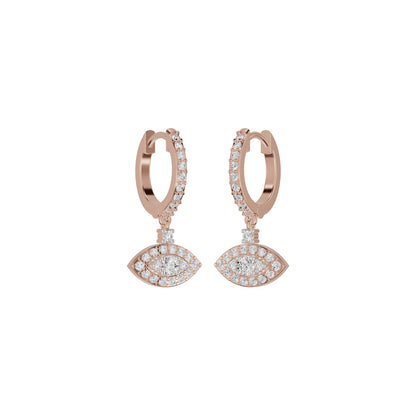 Prism Trail Diamond Drop Earrings 18 KT / Rose Gold