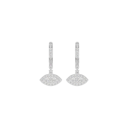 Prism Trail Diamond Drop Earrings 18 KT / White Gold