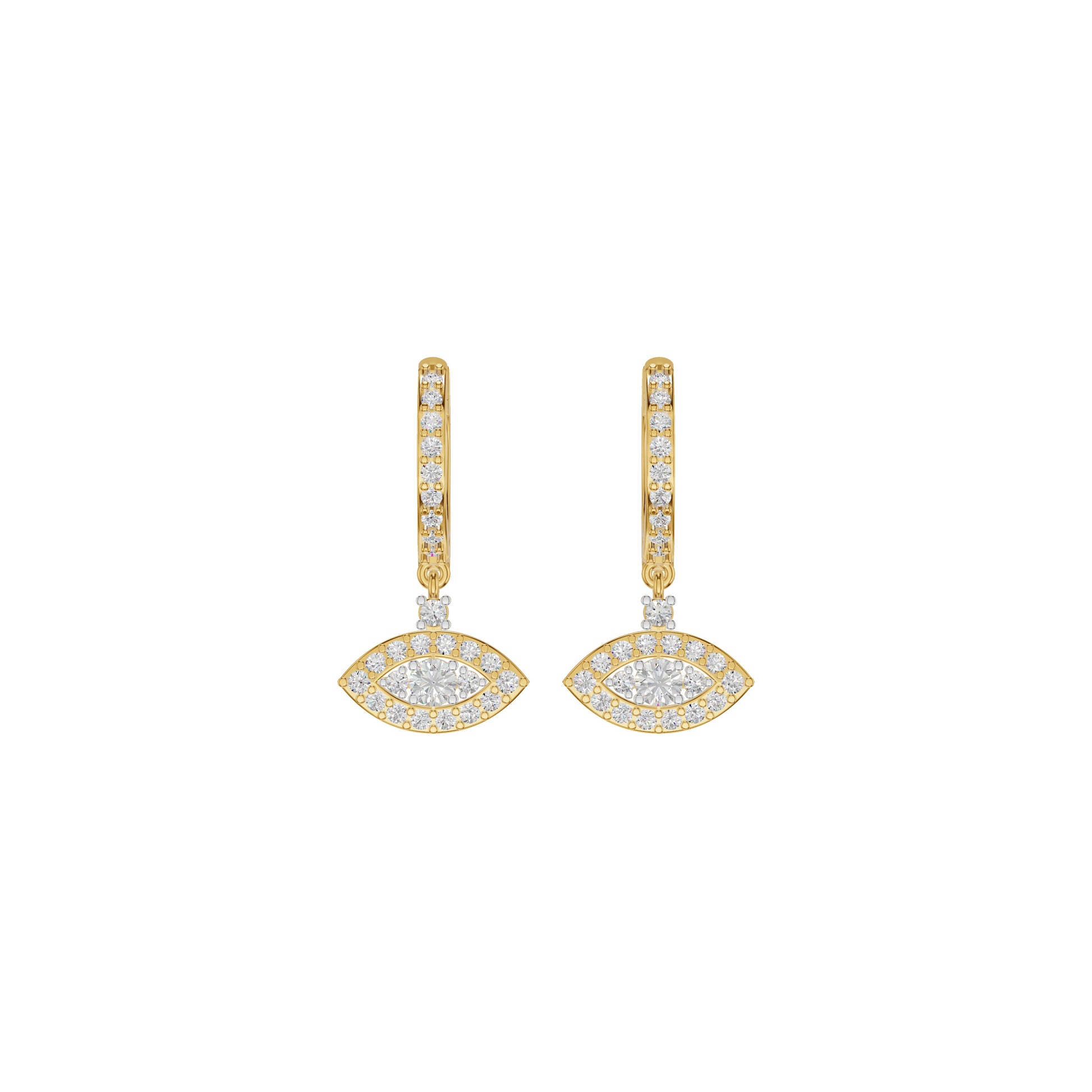 Prism Trail Diamond Drop Earrings 18 KT / Yellow Gold