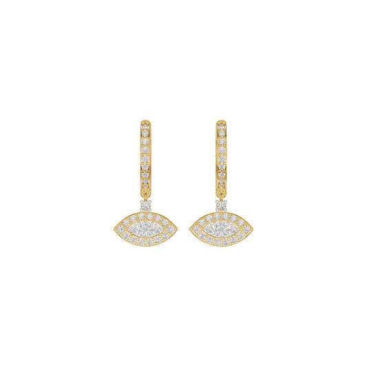 Prism Trail Diamond Drop Earrings 18 KT / Yellow Gold