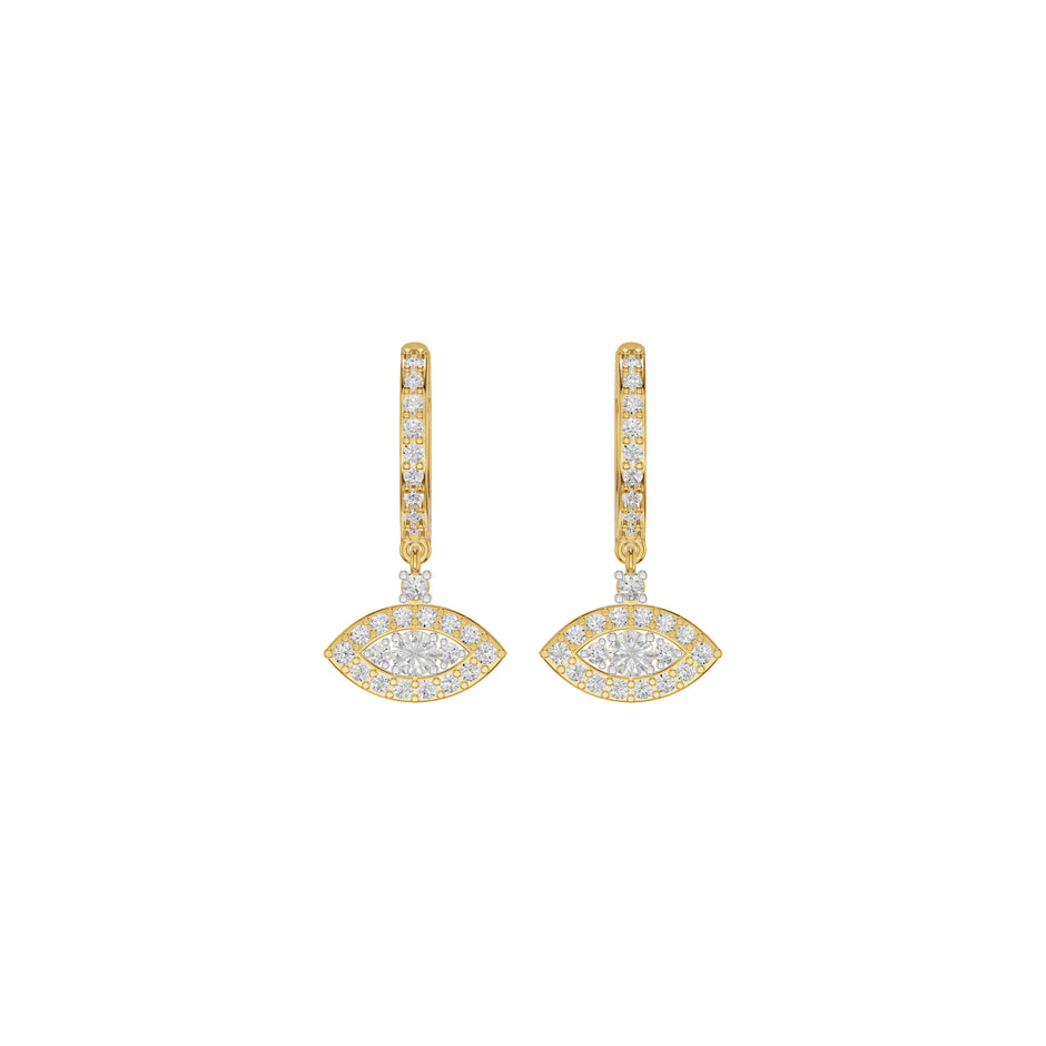 Prism Trail Diamond Drop Earrings 18 KT / Yellow Gold