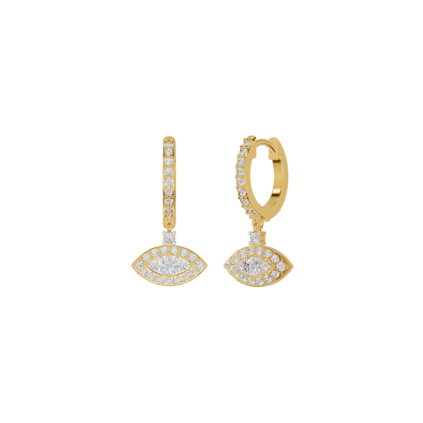 Prism Trail Diamond Drop Earrings 18 KT / Yellow Gold