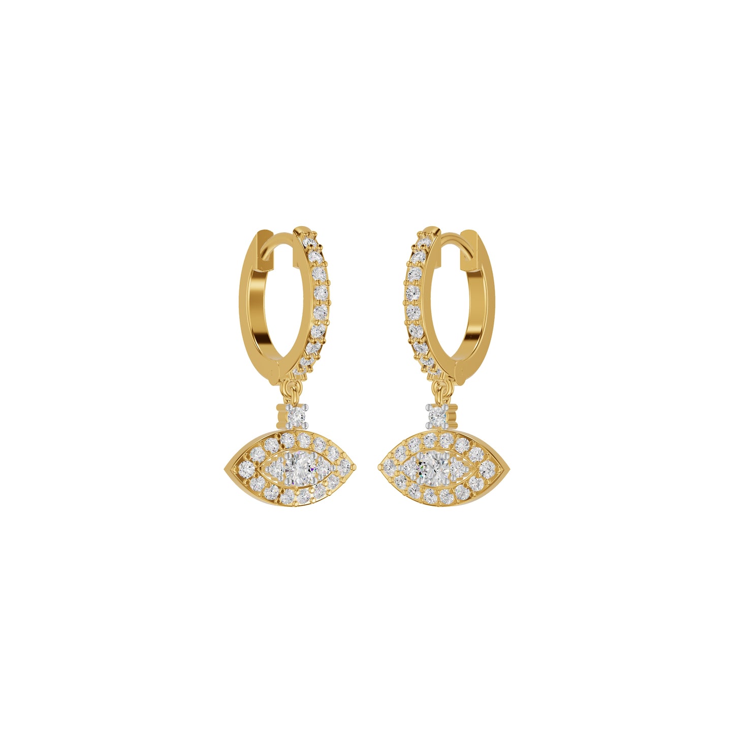 Prism Trail Diamond Drop Earrings 18 KT / Yellow Gold