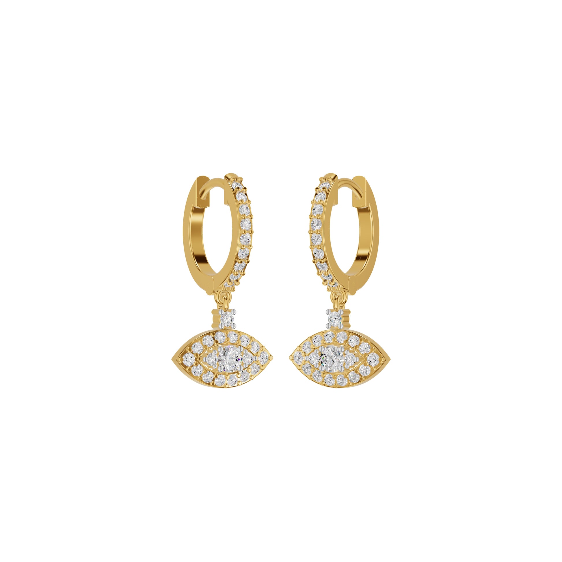 Prism Trail Diamond Drop Earrings 18 KT / Yellow Gold