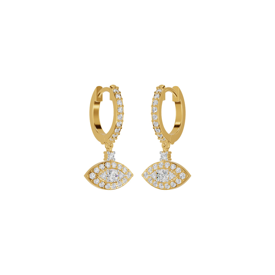 Prism Trail Diamond Drop Earrings 18 KT / Yellow Gold