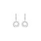 Curve Current Diamond Drop Earrings 18 KT / White Gold