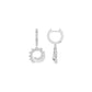 Curve Current Diamond Drop Earrings 18 KT / White Gold