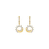 Curve Current Diamond Drop Earrings 18 KT / Yellow Gold
