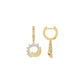 Curve Current Diamond Drop Earrings 18 KT / Yellow Gold