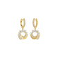 Curve Current Diamond Drop Earrings 18 KT / Yellow Gold