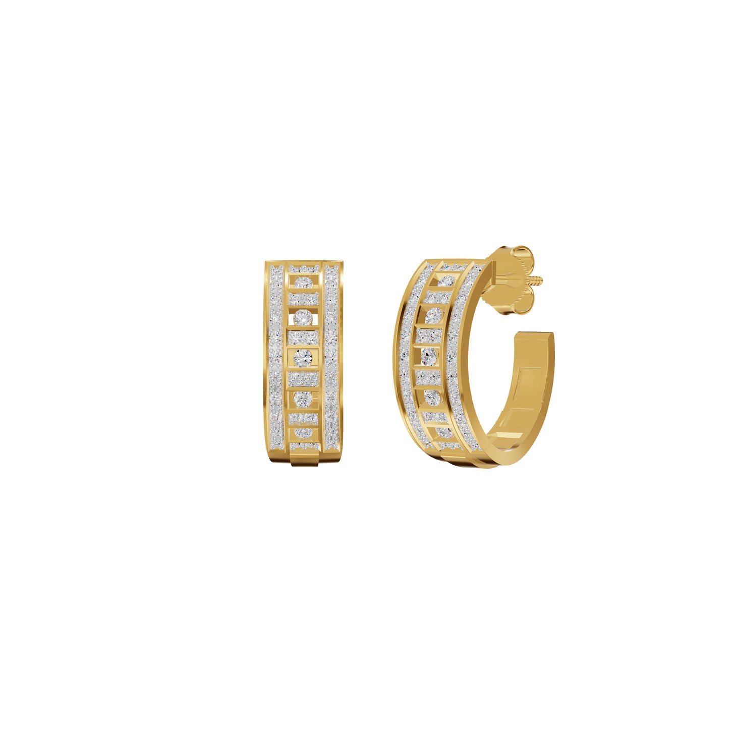 Regalia Diamond Hoops Earrings