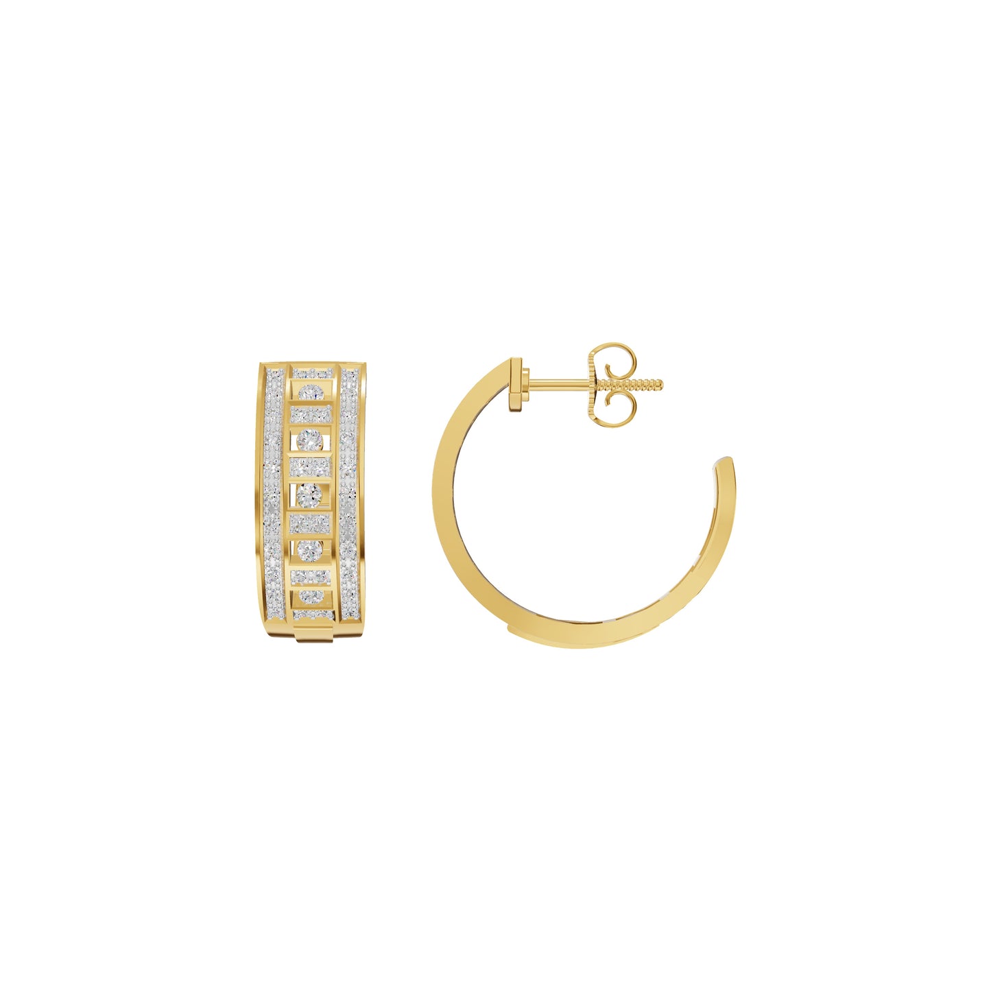 Regalia Diamond Hoops Earrings
