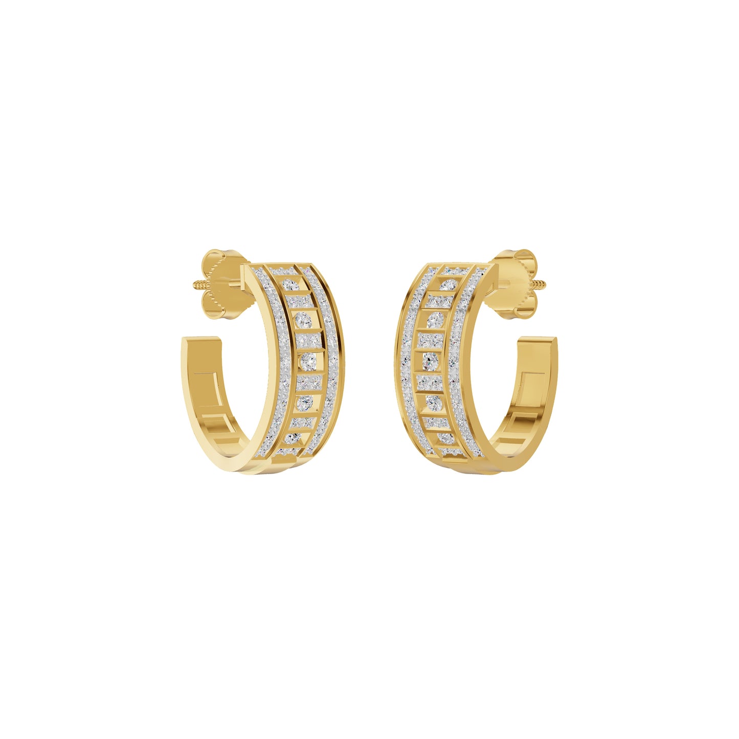 Regalia Diamond Hoops Earrings