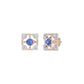 Turkish Blue Diamond Earrings 18 KT / Rose Gold
