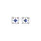 Turkish Blue Diamond Earrings 18 KT / White Gold