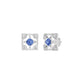Turkish Blue Diamond Earrings 18 KT / White Gold