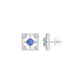 Turkish Blue Diamond Earrings 18 KT / White Gold
