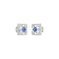 Turkish Blue Diamond Earrings 18 KT / White Gold