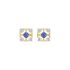 Turkish Blue Diamond Earrings 18 KT / Yellow Gold
