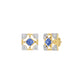 Turkish Blue Diamond Earrings 18 KT / Yellow Gold
