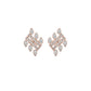 Floral Grid Diamond Stud Earrings