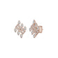 Floral Grid Diamond Stud Earrings