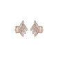 Floral Grid Diamond Stud Earrings