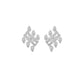 Floral Grid Diamond Stud Earrings