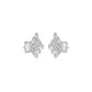 Floral Grid Diamond Stud Earrings