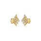Floral Grid Diamond Stud Earrings
